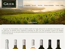 Tablet Screenshot of domainegrier.com